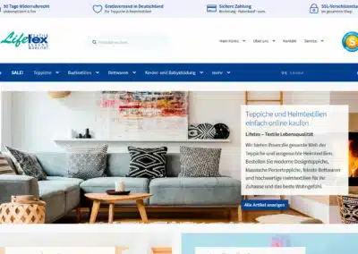 Webshop Lifetex Heimtextilien